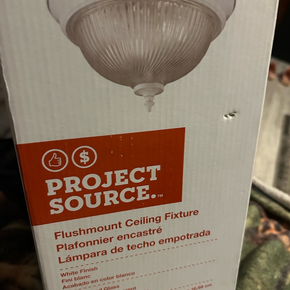 White Flushmount Ceiling Fixture